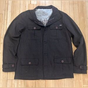 O'Neill Black Checkered Military Jacket